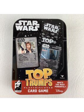 Star Wars Top Trumps Card Game Disney Collector Storage Tin Cardinal New